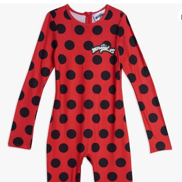 Miraculous Ladybug 4T Girls Cosplay Jumpsuit Gloves and Mask 3 Piece Costume Set - Picture 4 of 8